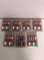 decoratieve glitters in potjes - set van 7x8 stuks