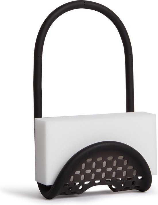 Umbra Organiseur D'Évier Sling Noir - Égouttoir Éponge Brosse Flexible Anti-Moisissure