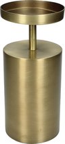 Label6 - Gouden Kandelaar - Metalen kaarsenhouder - Kaars houder metaal - Ijzer - Luxe woondecoratie - Goud 11x11x23cm