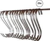 RVS S  haken | 11 cm lang | 25 stuks | Ophanghaken | Ophangsysteem | 20 kg belastbaar| Haakjes | Hanger