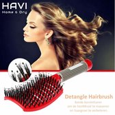 Merkloos - Detangle Hair Brush - Haarborstel Rood - Ontwarren - Hoofdhuid Massage - Verbetering Haargroei