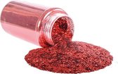 Glitter 500g rood