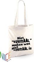 Katoenen tas niet normaal maken naturel  38 x 0,5 x 42cm