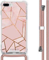 iMoshion Design hoesje met koord voor de iPhone 8 Plus / 7 Plus - Grafisch Koper - Roze / Goud