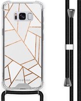 iMoshion Design hoesje met koord voor de Samsung Galaxy S8 - Grafisch Koper - Wit / Goud