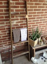 Decoratie ladder houten trap groot 150cm hangend of staand bruin