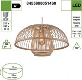 Bambus Art Woven Hanglamp , E27, 100 cm, verstelbare hoogte,[Energieklasse A+]