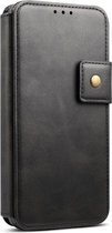 Leren bookcase met afneembare hardcase iPhone 11 Pro Max - zwart