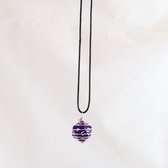D20 Necklace Purple dobbelsteen ketting Paars DND