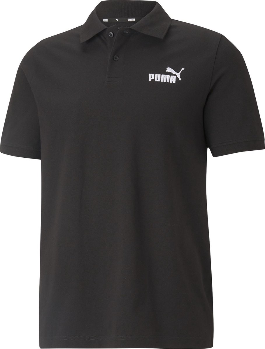 PUMA ESS Pique Polo Poloshirt Mannen Zwart