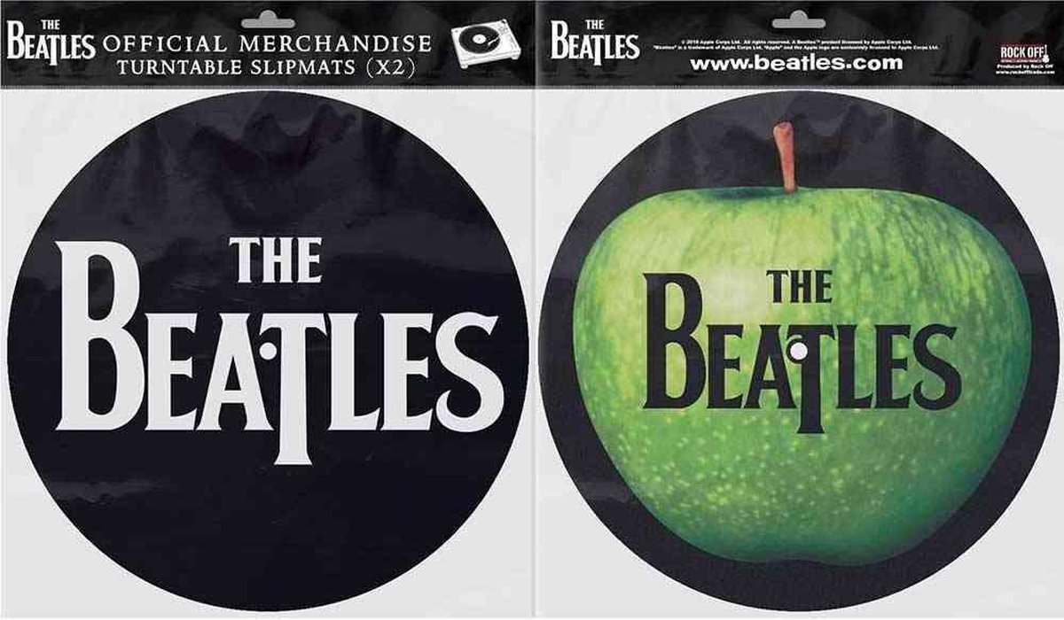 The Beatles - Drop T Logo & Apple Platenspeler Slipmat - Multicolours