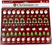 Stickervel - Kerst met glitters - Donker Rood - l 29 x h 21 cm
