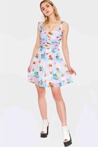 Jawbreaker Skater jurk -L- Cherub Cat Print Chiffon Multicolours