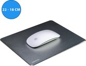 Aluminium Muismat - Mousepad Antislip - Duurzame Muismat -  Ultradun - Voor alle computermuizen - 22 x 18 cm - Zilver