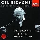 Celibidache - Schumann: Symphony no 2; Brahms: Haydn Variations / Munich PO