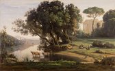 Jean-Baptiste-Camille Corot, Italiaans landschap, 1839 op aluminium, 80 X 120 CM