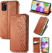 Luxe PU Lederen Wallet Case Geschikt Voor  Samsung Galaxy A41 - Portemonnee Book Case Flip Cover Hoesje Met Multi Stand Functie - Kaarthouder Card Case Beschermhoes Sleeve Met Pasj