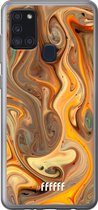 Samsung Galaxy A21s Hoesje Transparant TPU Case - Brownie Caramel #ffffff