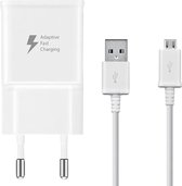 Micro USB oplader voor Samsung, Sony, Huawei, LG + 1m kabel wit - 2.0A fast charger