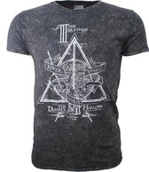 Deathly Hallows T-Shirt Stonewashed Grijs - Officiële Merchandise