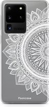 Fooncase Hoesje Geschikt voor Samsung Galaxy S20 Ultra - Shockproof Case - Back Cover / Soft Case - Mandala / Ibiza