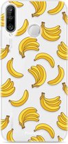 Fooncase Hoesje Geschikt voor Huawei P30 Lite - Soft Case Hoesje - Back Cover- Bananas / Banaan / Bananen