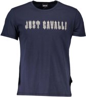 Just Cavalli Shortsleeve Blauw XL Heren