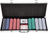 Pokerset - Poker - 500 chips - Poker Set - In Aluminium Koffer - 500 delig - Pokersets - Volwassenen - 11,5 Gram Chips - 2-9 Personen - Poker Kaarten - Poker Chips - Cave & Garden