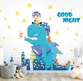 Muursticker | Dino | Sterren | Wanddecoratie | Muurdecoratie | Slaapkamer | Kinderkamer | Babykamer | Jongen | Meisje | Decoratie Sticker