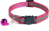 Kattenhalsband met belletje - Roze - Nylon - Halsband - Kitten - Kat - Poes - Halsbandje - Halsbandjes - Halsbanden