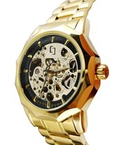 ACUZIO© ARTEMIS - GOLD LIMITED EDITION - AUTOMATISCH UURWERK HORLOGE - GEEN BATTERIJ NODIG - MECHANISCH - HEREN HORLOGE - TIJDELIJK GRATIS MONDKAPJE