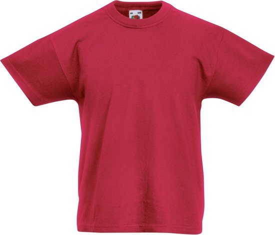 Fruit Of The Loom Originele T-shirt met korte mouwen voor kinderen / tieners (Brick Rood)