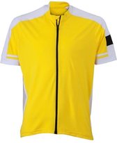 James and Nicholson - Heren Fietsshirt met Full Zip (Geel)