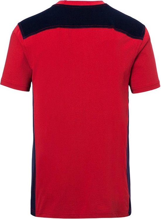 Fusible Systems - T-shirt de niveau 2 pour hommes James and Nicholson Workwear (Rose / Marine)