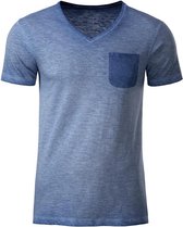 Fusible Systems - Heren James and Nicholson Slub T-Shirt (Blauw)