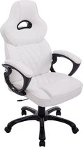 Bureaustoel - Game stoel - Design - Armleuning - Kunstleer - Wit - 66x72x124 cm