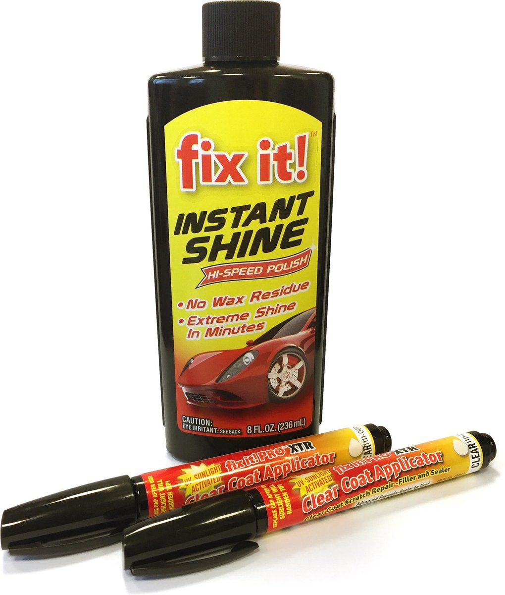 Fix It Pro Instant Shine Polijstmiddel Auto - 2x Krasverwijderstiften - Krasverwijderaar Stift - Autoshampoo - Kras Verwijderaar