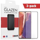 2-pack BMAX geschikt voor Samsung Galaxy Note 20 Screenprotector Full Cover 2.5D / Met volledige dekking / Beschermglas / Tempered Glass / Glasplaatje - Black/Zwart