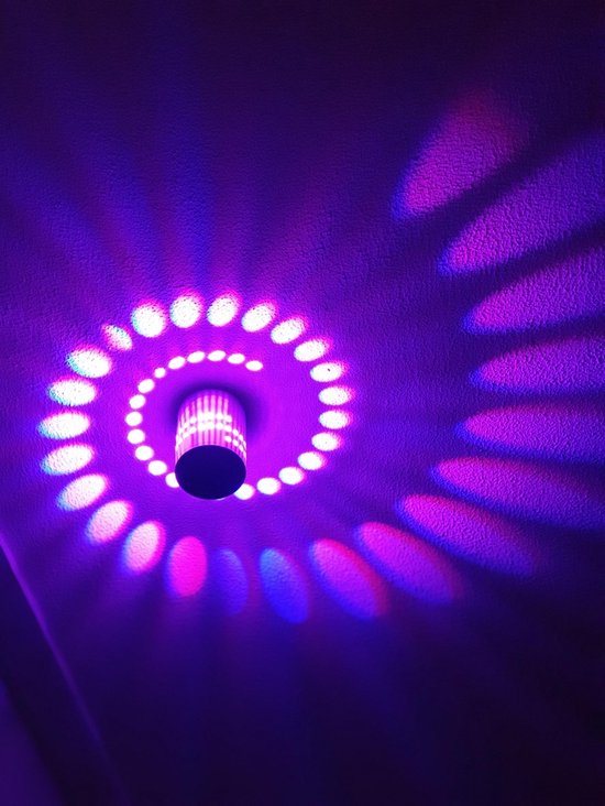 bol.com | LED - wandlamp - plafondlamp - 16 kleuren (RGB) -  afstandbediening - spiraal -...