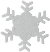 Flocons de neige déco - Wit - Feutre - 15 x 15 cm - Set de 6