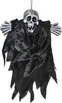 Hangdecoratie spook / skelet 70 cm met lichtgevende ogen - feestdecoratievoorwerp - Halloween