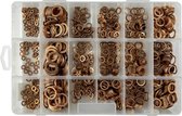JBM Tools | Assortimentendoos set van 900 koperringen | Koperen ringen set