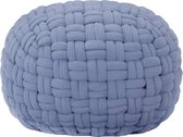 Poef blauw (Incl LW anti kras vilt) - Poef - Krukje - voetenbankje