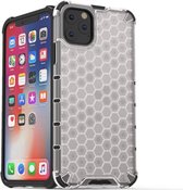 Casies Armor Case - Luxe Shockproof telefoon hoesje voor iPhone 12 Pro Max (6.7") - Wit / Transparant - Optimale bescherming tegen vallen en stoten