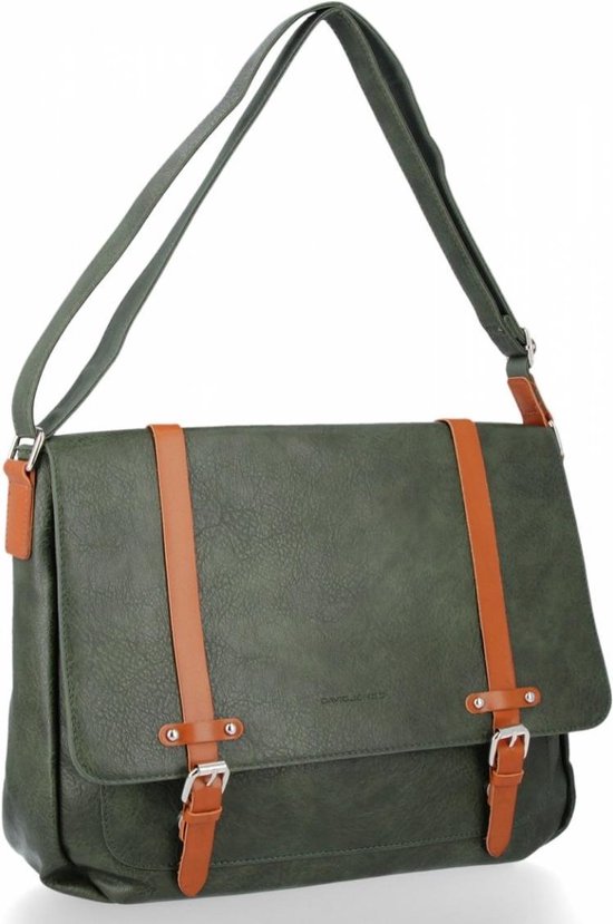 David Jones schoudertasmessenger bag Groen multi