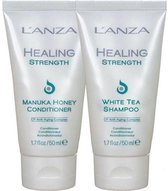 L'ANZA Healing Strenght giftset - travelset / Herstelt beschadigd haar / verminderd haarbreuk - haarhersteller -