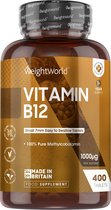 WeightWorld Vitamine B12 - 1000 µg - 400 vegan tabletten
