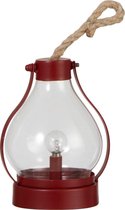 J-Line Tafellamp Led  Koord Metaal/Glas Rood