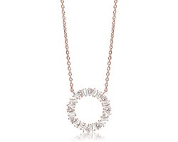 Sif Jakobs halsketting Antella Circolo Grande roségold geplateerd  SJ-C0163-CZ(RG)