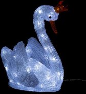Kerstfiguur Zwaan - 50 LED koudwit - Buiten - Knipperend